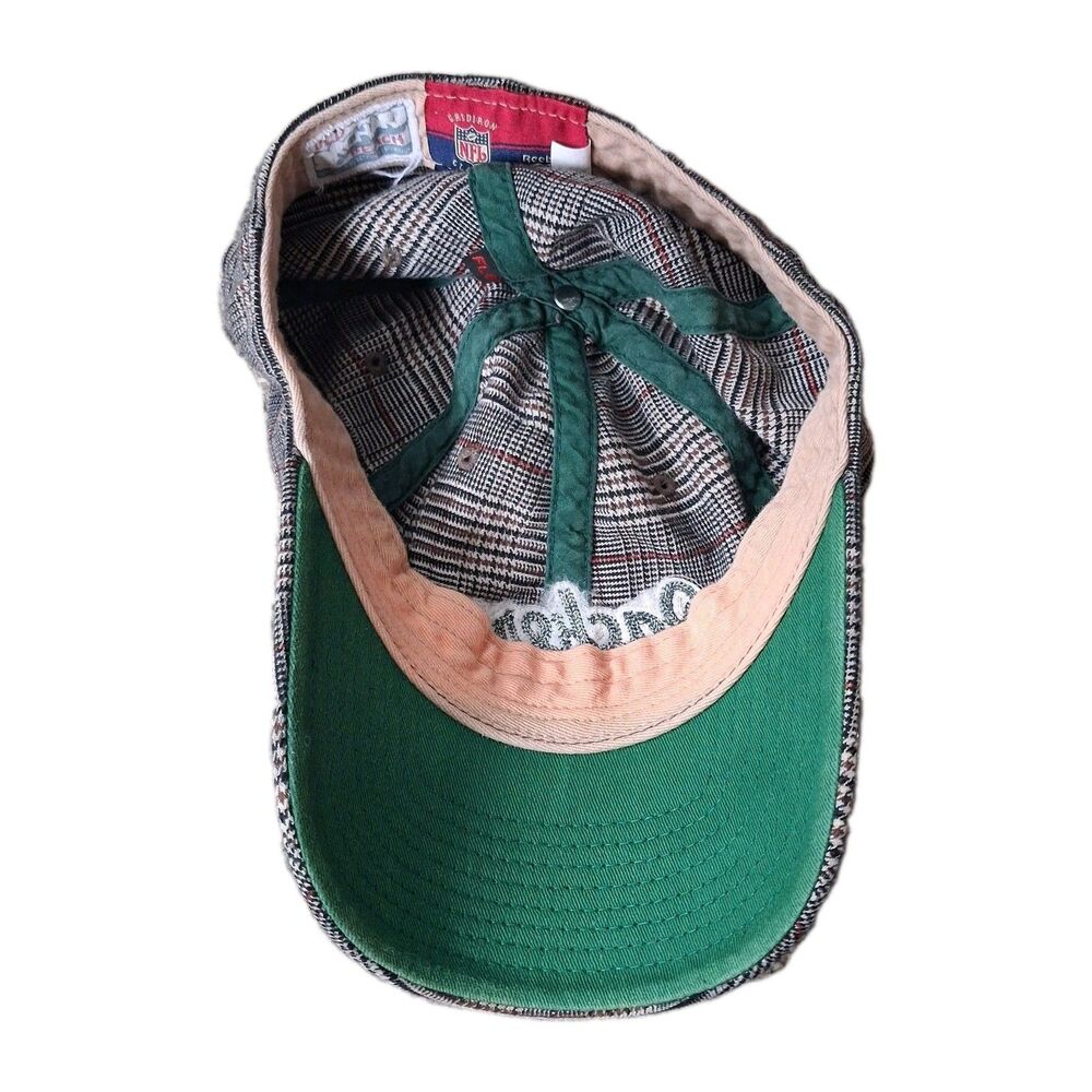 Vintage Reebok Green Bay Packers Old Orchard Beach Plaid Hat Gridiron OSFA - Picture 4 of 10